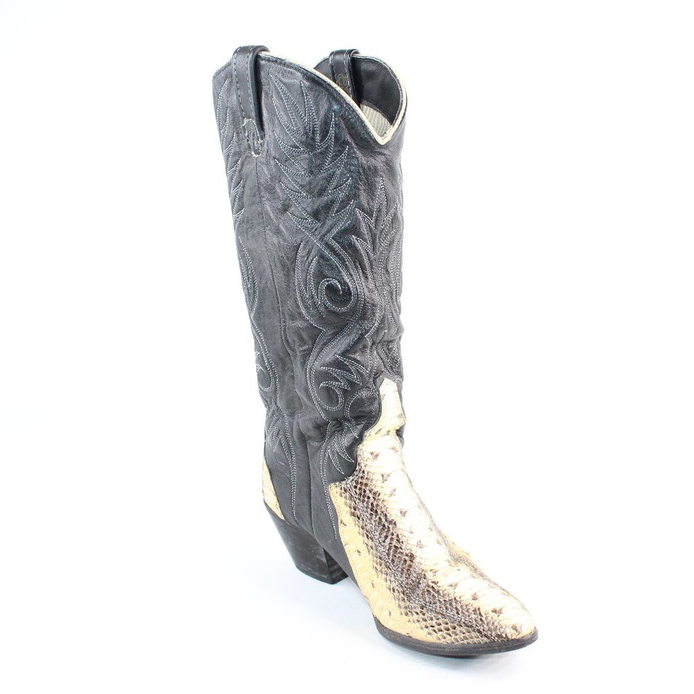 ACME Exotic Snakeskin Leather Cowboy Western Boots